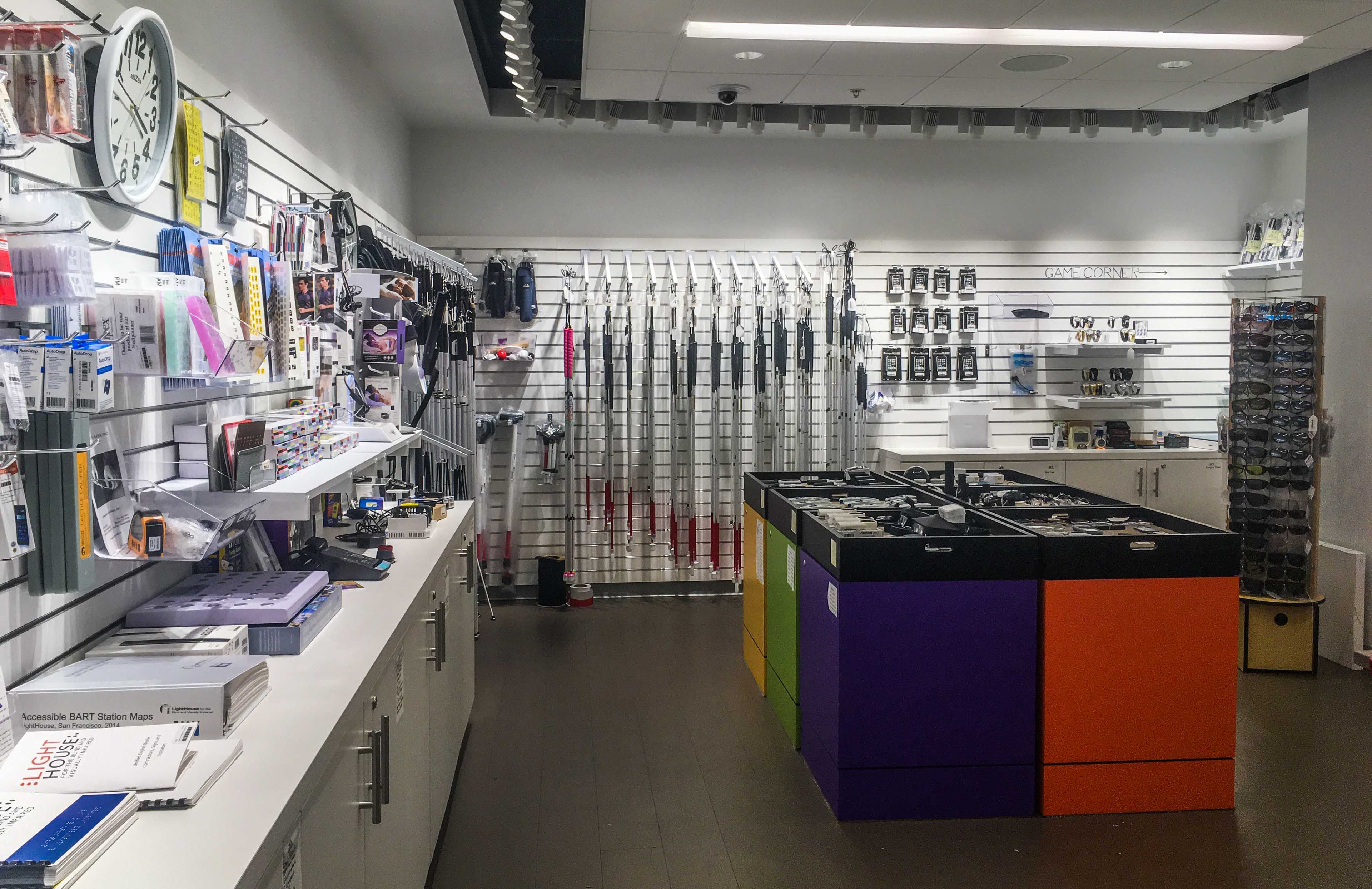 Photo of the Adaptations Store in San Francisco, showing products ready for purchase.
