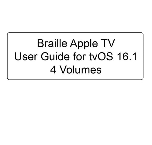 Braille Apple tvOS Guide