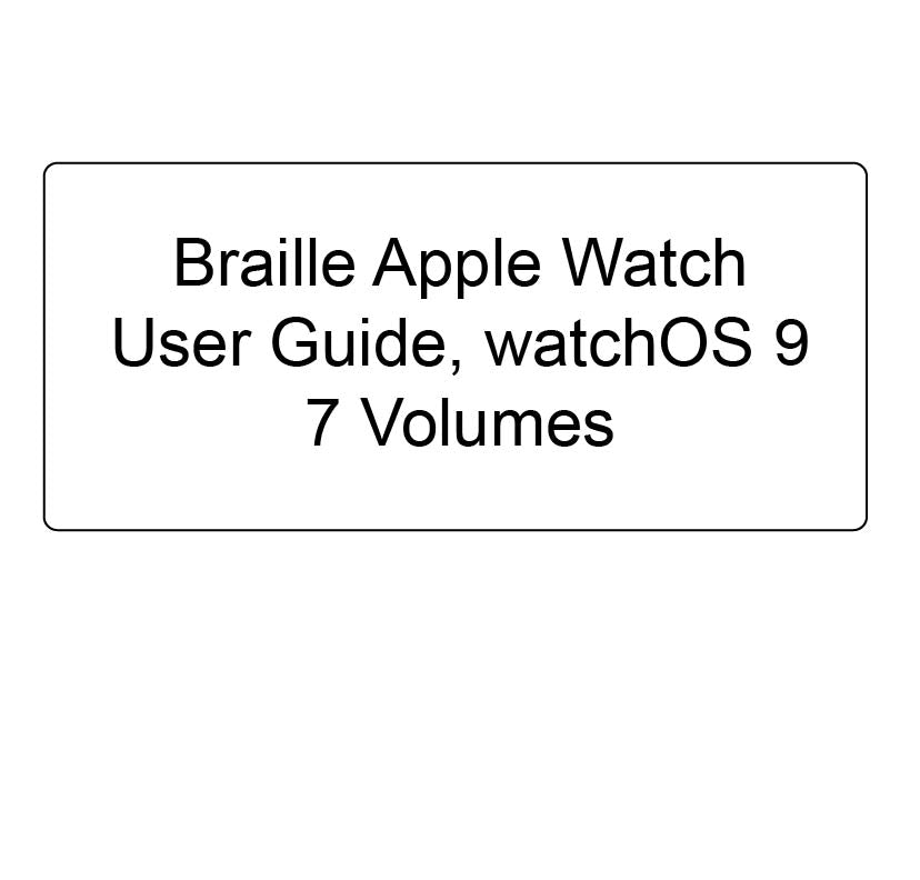 Braille Apple Watch OS 9 Manual