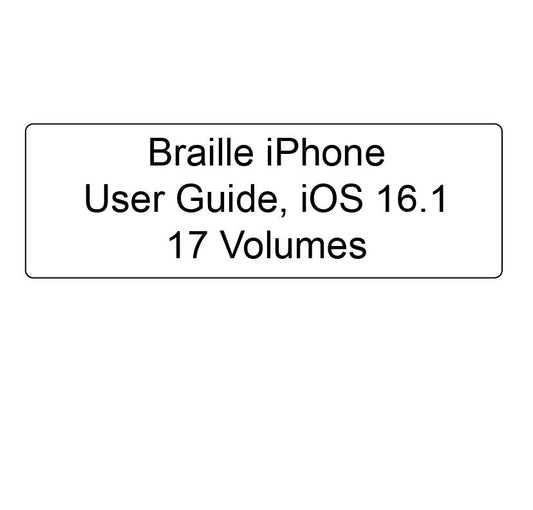 Braille Apple iOS 16.1 User Guide