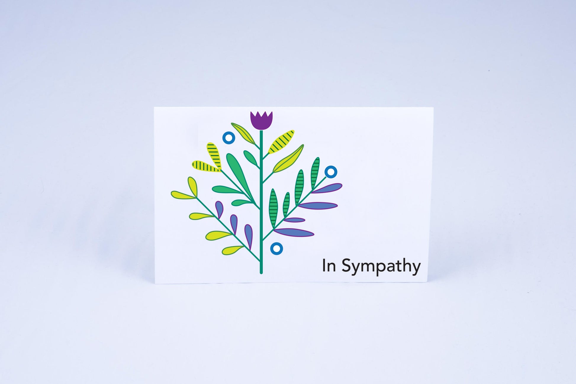 Sympathy Card - Purple Flower