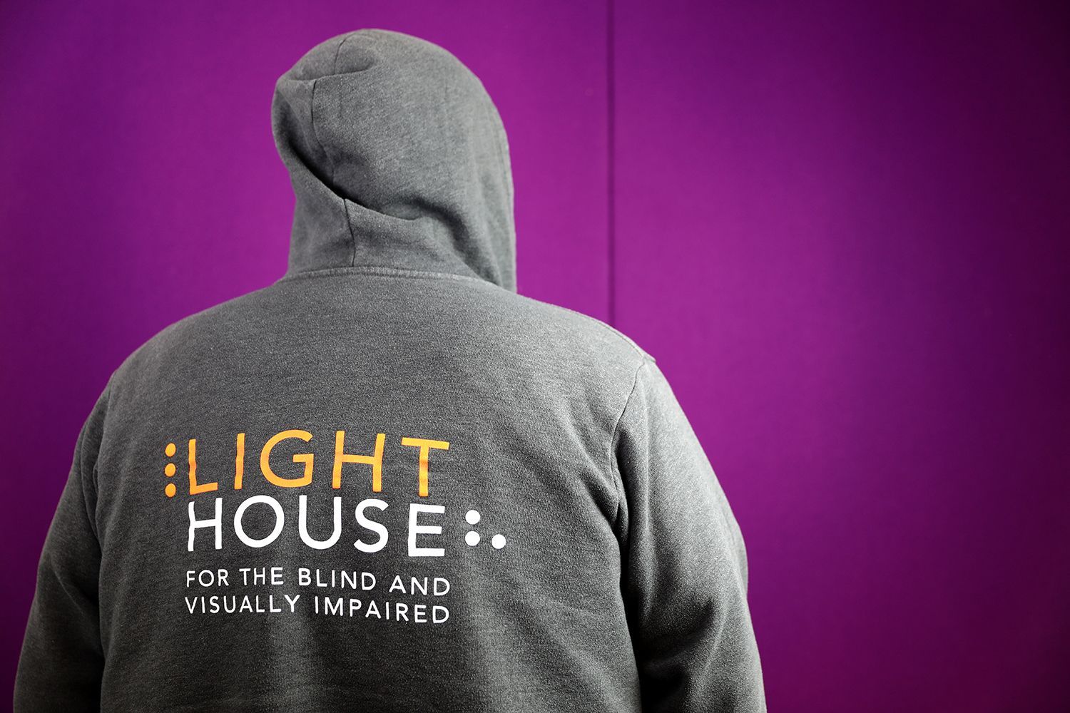 Back of hooded sweatshirt