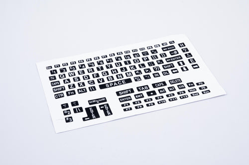 Viziflex Lg Labels for Laptops - White on Black