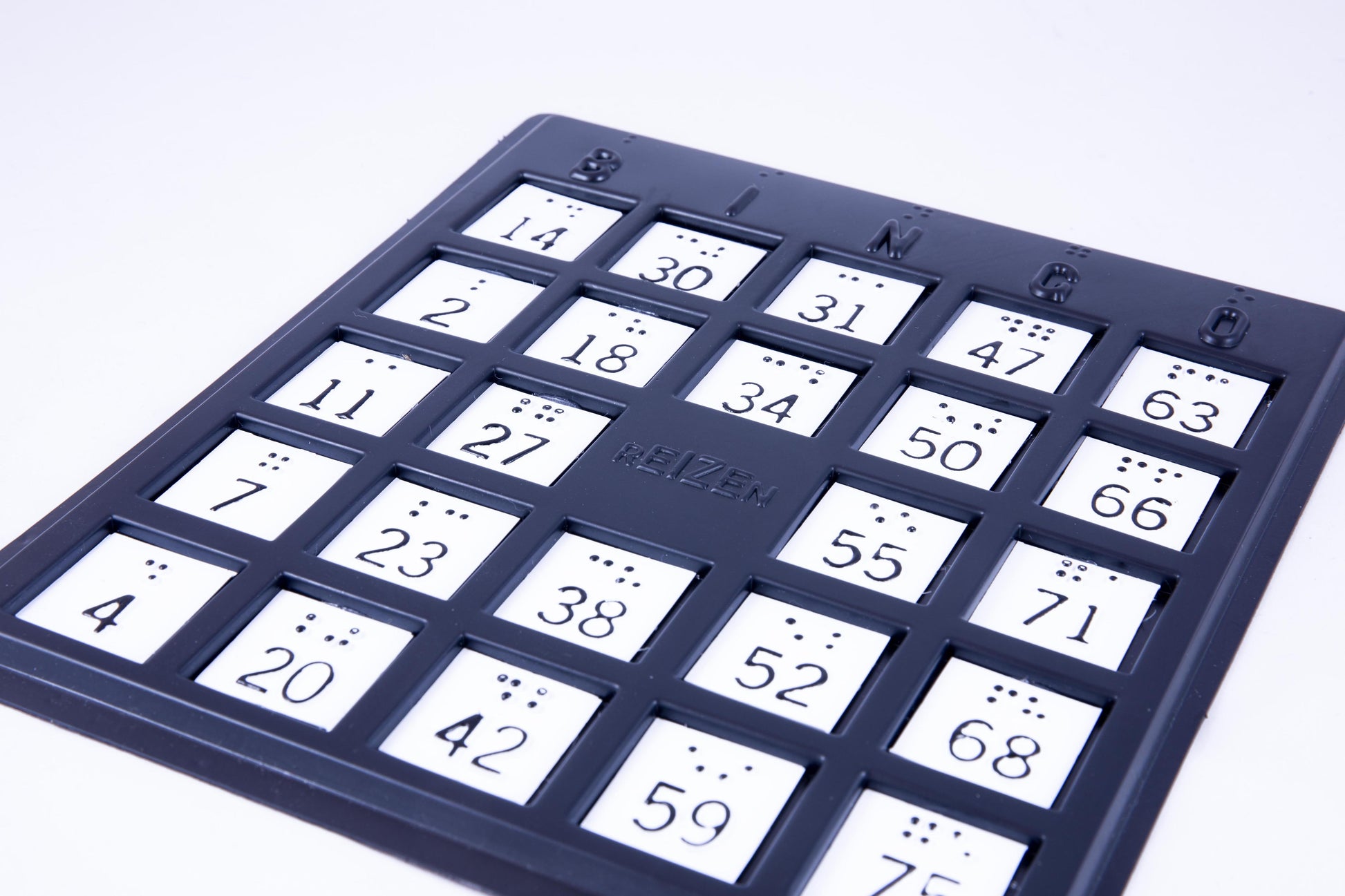Braille BINGO Boards, Plastic