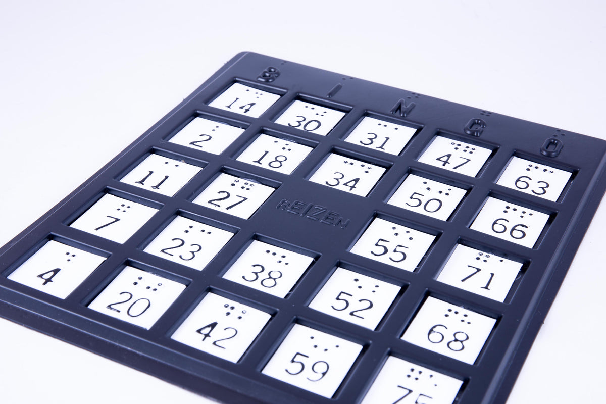 Braille BINGO Boards, Plastic (with chips) Adaptations Store