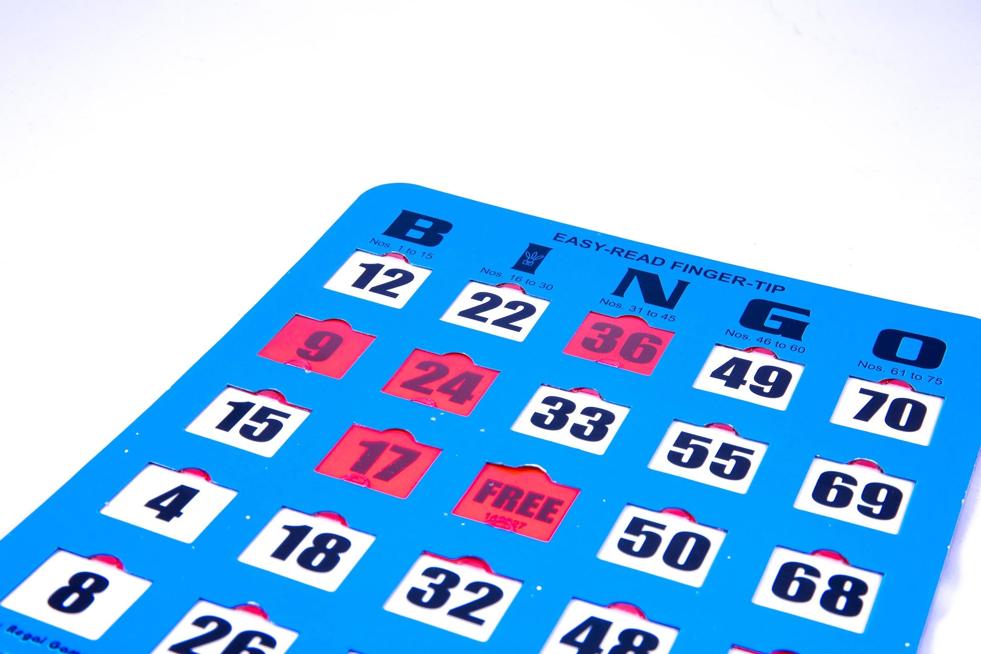 Easy-Read Finger-Tip Bingo Cards