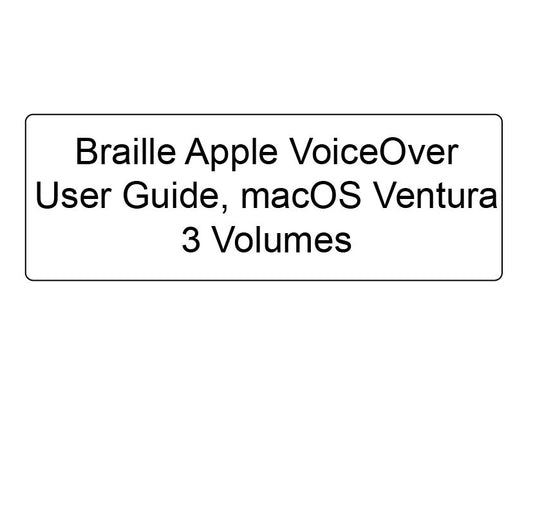 Braille Apple VoiceOver User Guide for macOS Ventura
