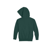 Load image into Gallery viewer, Zip hoodie. Forest green. Back view.