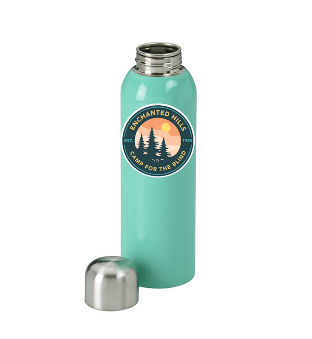 Mint Green stainless steel water bottle with new EHC logo. 