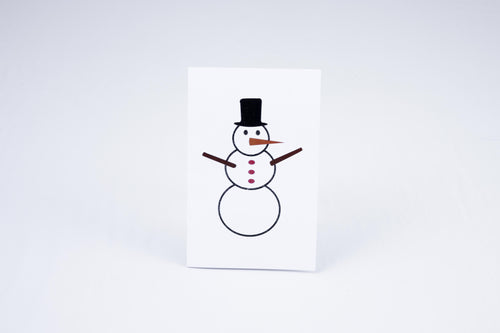 A Snowperson on card cover