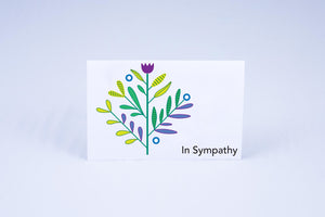 Sympathy Card - Purple Flower