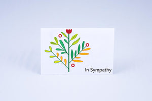 Sympathy Card - Red Flower