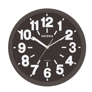 Large Wall Clock - Black Face, White Numbers