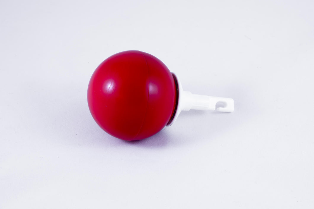 Ambutech Cane Tips: Red Ball Eyelet Jumbo Roller Tip