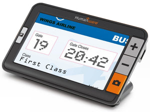 explorē 5 Handheld Electronic Magnifier displaying magnified text