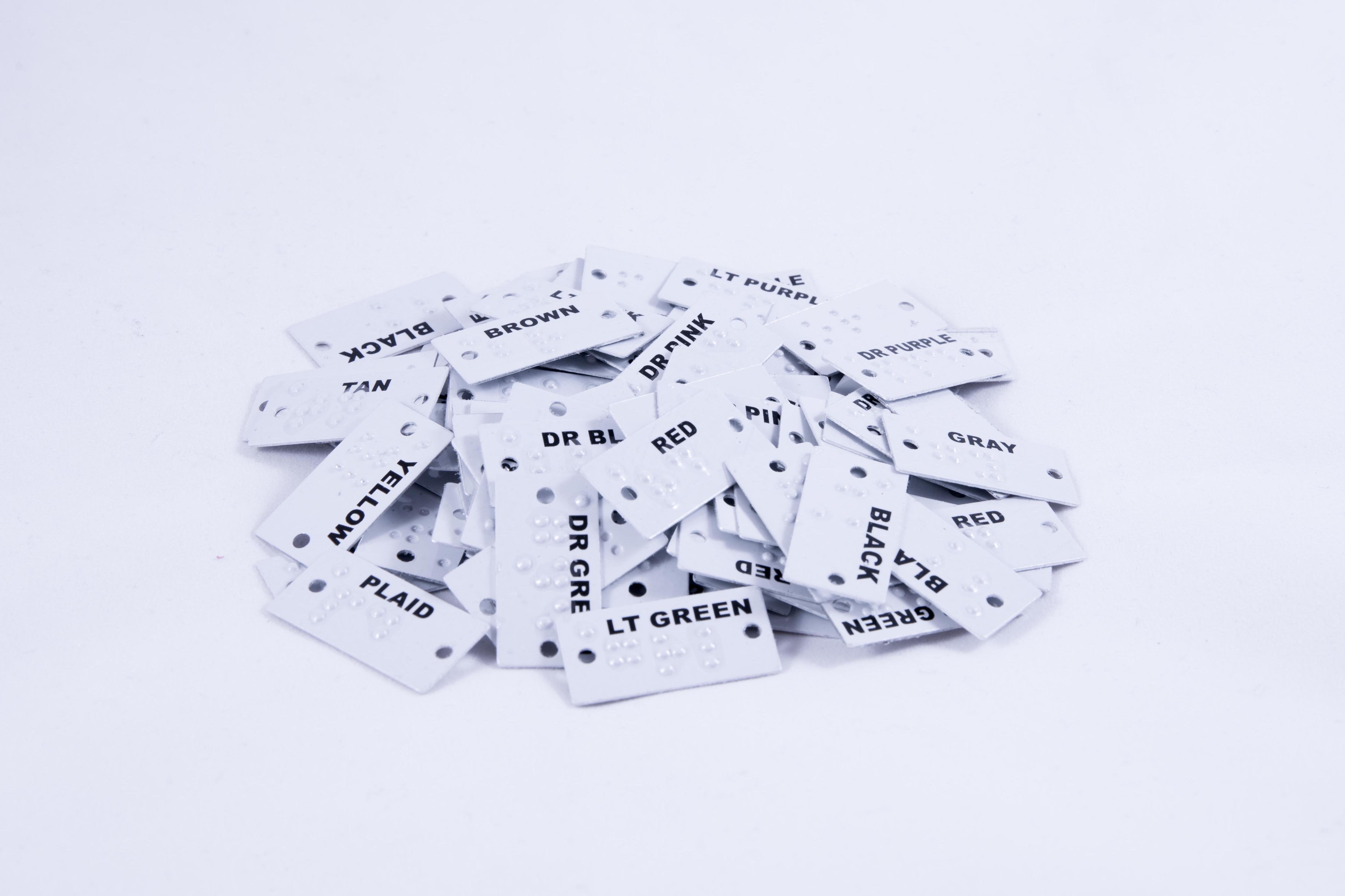 Braille Clothes Labels – Adaptations Store