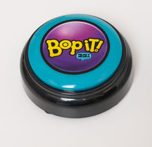 Load image into Gallery viewer, Bop It Button in classic &#39;90s colors (teal, purple, and black)