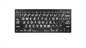 XL Print - White on Black Bluetooth Mini Keyboard