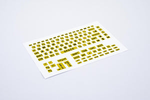 Viziflex LP Labels for Laptops - Black on Yellow