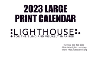 Large print wall calendar front cover - proof