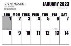 2023 wall calendar - January 2023 month proof