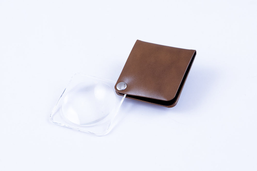 Pocket Magnifier w/Leather Case, 3.5x (Eschenbach): Tan Large