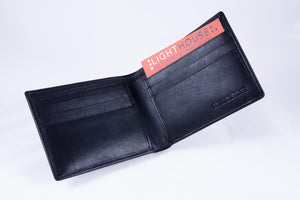 Men's soft leather wallet (black)