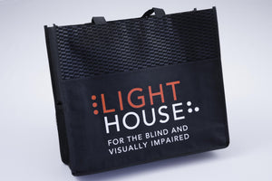 Lighthouse Track Tote Bag in black