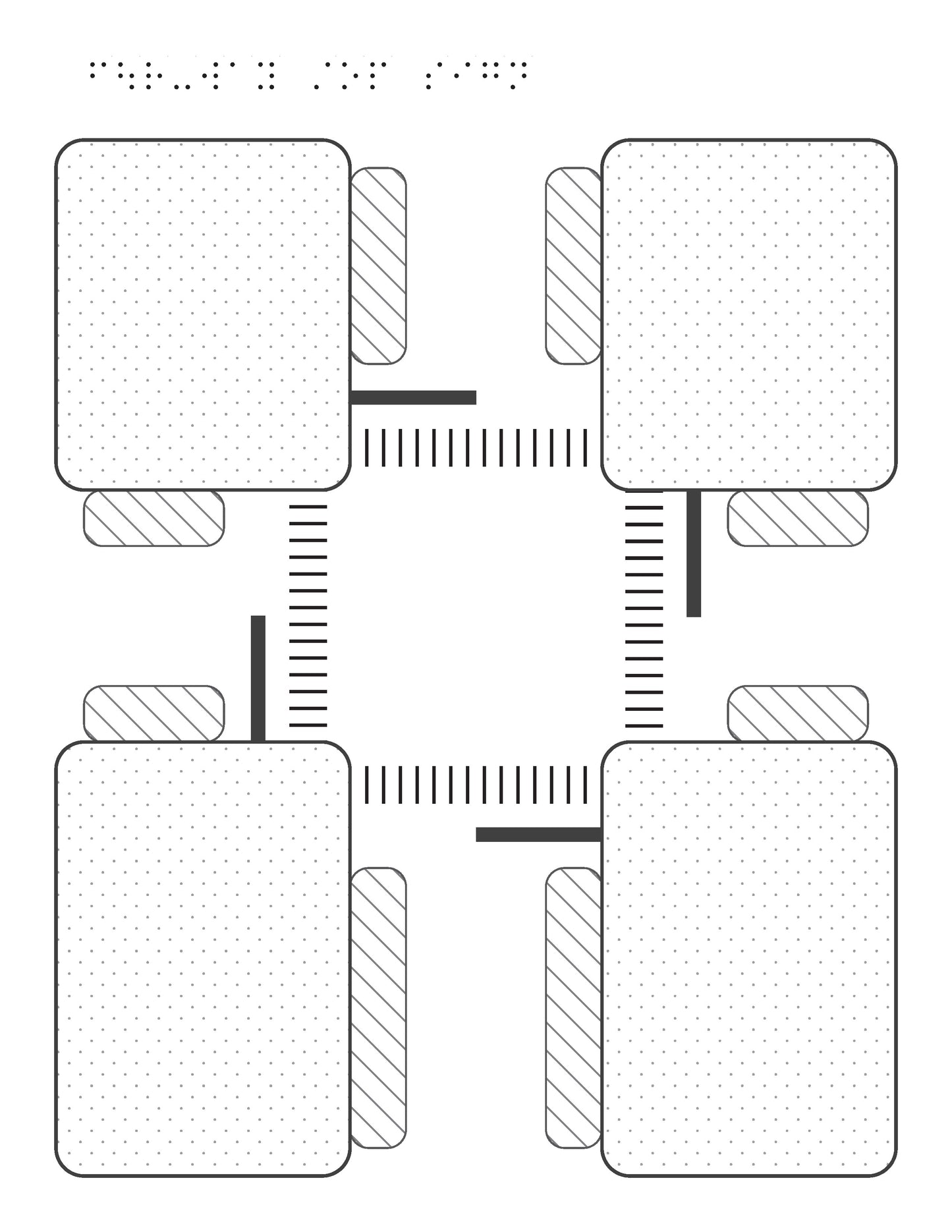 Tactile Intersection Diagrams: Braille, Large Print & Tactile Graphics - Comb Bound