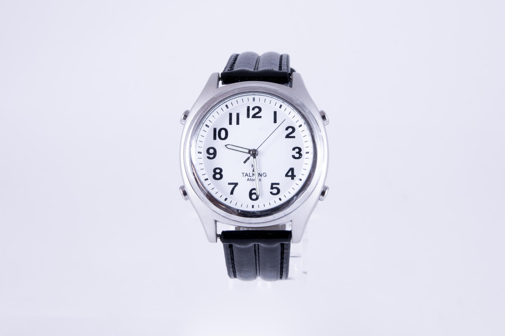 Leather Band Talking Atomic Watch