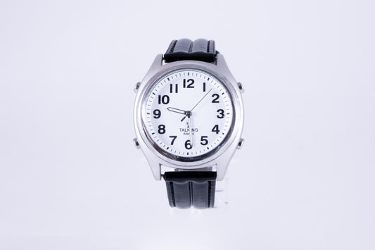 Leather Band Talking Atomic Watch