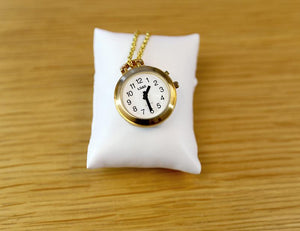 Pendant Talking Watch - 1 Button, Gold with 27" chain