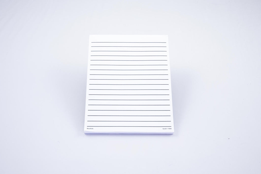 Low Vision white paper pad, thick line, no margin