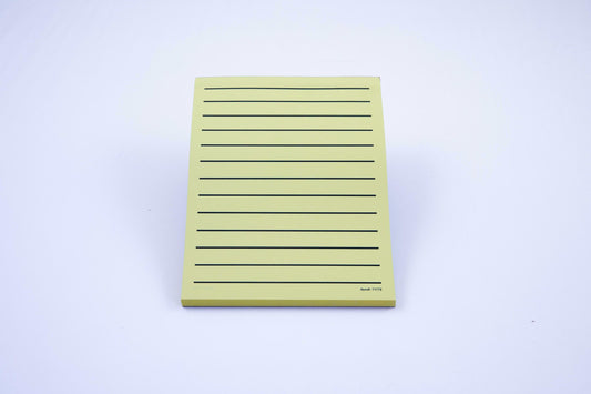 Low Vision yellow paper pad, thick line, no margin