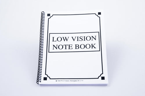 Low Vision Notebook, White Paper/Bold Lines