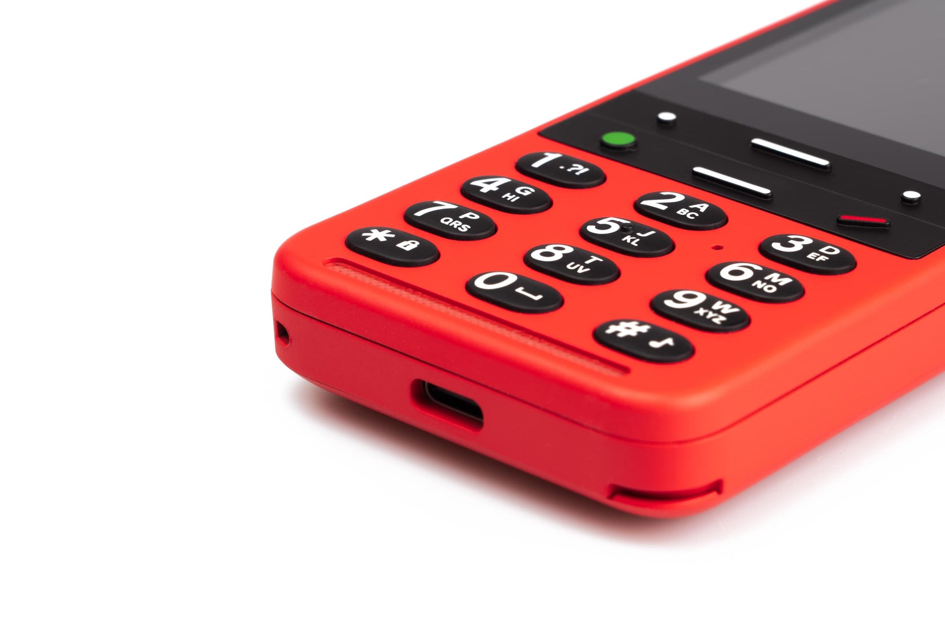 BlindShell Classic 2 Talking Cell Phone - Red - bottom angle