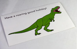 Happy Holidays Greeting Card - Dinosaur