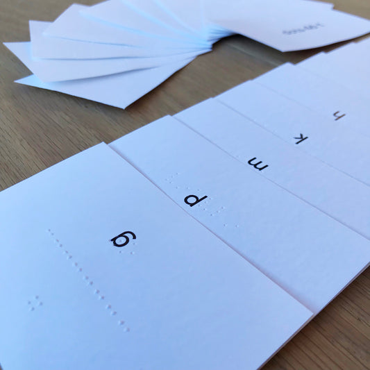 Lighthouse UEB Braille and Print Contractions Flashcards letters photo
