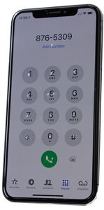 Speed Dots for iPhone - Phone Layout Tactile Screen Protector - with dots on each number on the telephone keypad, *, #, call, and delete buttons.