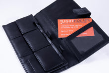 Load image into Gallery viewer, Black Leather Wallet / Money Organizer