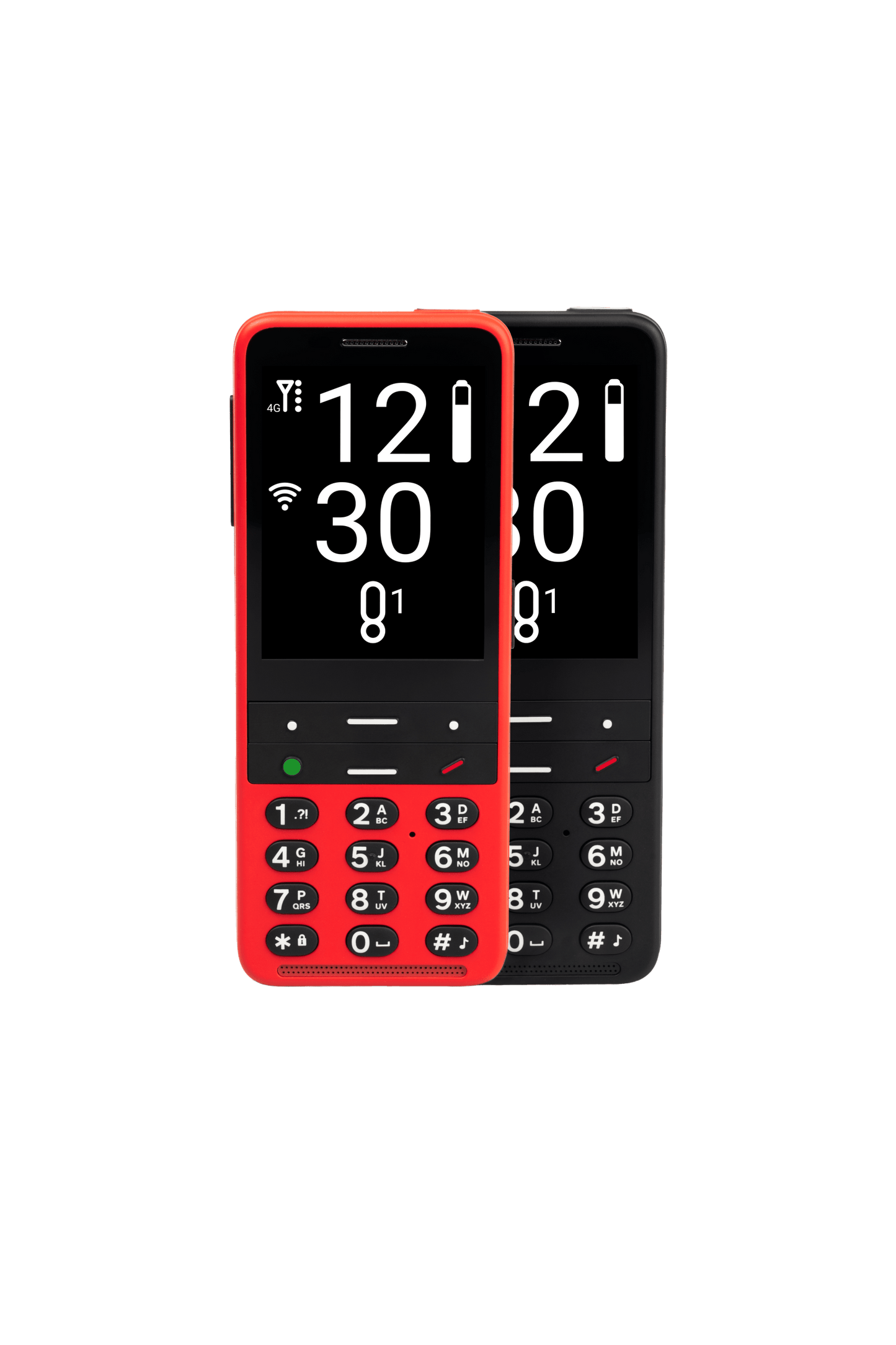 BlindShell Classic 2 Talking Cell Phone - Red and Black side by side